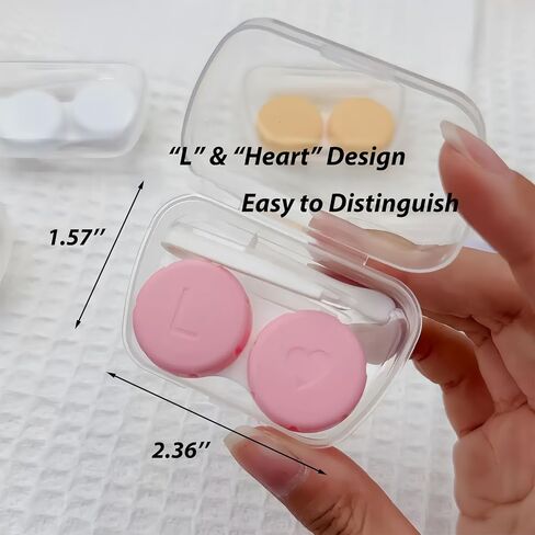 8 Pack Contact Lens Case, Portable Contact Case with Applicator Tool Tweezer, for Travel Outdoor Home Office Dormitory and Daily Use,Colorful (8 Colors) in Saudi Arabia