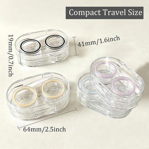Contact Lens Case, Travel Size Flip Top Cute Contact Lenses Applicator Remover Tool Kit for Daily Outdoor (6 Pack) in Kuwait