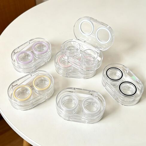 Contact Lens Case, Travel Size Flip Top Cute Contact Lenses Applicator Remover Tool Kit for Daily Outdoor (6 Pack) in Kuwait