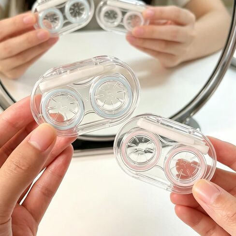 Contact Lens Case, Travel Size Flip Top Cute Contact Lenses Applicator Remover Tool Kit for Daily Outdoor (6 Pack) in Kuwait