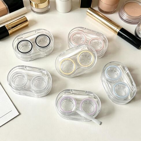Contact Lens Case, Travel Size Flip Top Cute Contact Lenses Applicator Remover Tool Kit for Daily Outdoor (6 Pack) in Kuwait