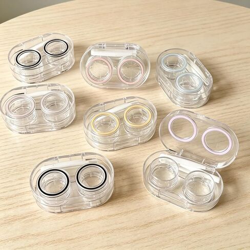 Contact Lens Case, Travel Size Flip Top Cute Contact Lenses Applicator Remover Tool Kit for Daily Outdoor (6 Pack) in Kuwait