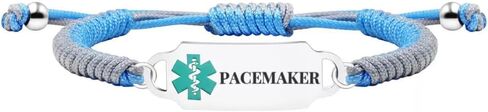 RENYILIN Medical Alert ID Emergency Rescue Bracelet, Hand-Woven, Blue, Adjustable in Saudi Arabia