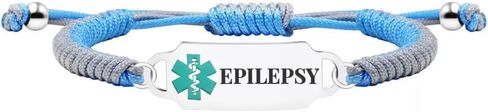 RENYILIN Medical Alert ID Emergency Rescue Bracelet, Hand-Woven, Blue, Adjustable in Saudi Arabia