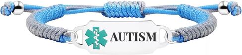 RENYILIN Medical Alert ID Emergency Rescue Bracelet, Hand-Woven, Blue, Adjustable in Saudi Arabia