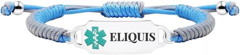 RENYILIN Medical Alert ID Emergency Rescue Bracelet, Hand-Woven, Blue, Adjustable in Saudi Arabia