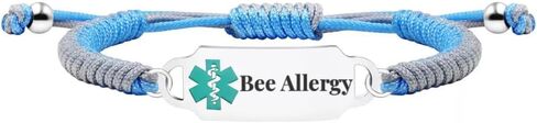 RENYILIN Medical Alert ID Emergency Rescue Bracelet, Hand-Woven, Blue, Adjustable in Saudi Arabia