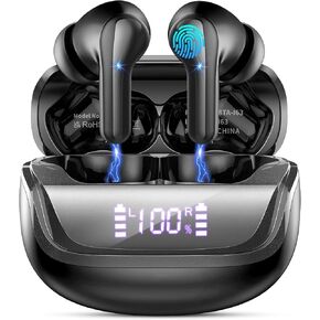 Jxrev Wireless Earbuds, Bluetooth 5.4 Earbuds Stereo Bass, Ear Buds for Android iOS in Saudi Arabia