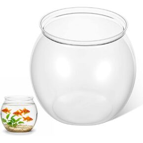 Mini Plastic Fish Bowl, 50 oz Decorative Fish Bowls Unbreakable Plastic Betta Fishes Tank Clear Round Desktop Vases Bowls for Home Decor, Centerpiece Vases, Candy, Party Favors (Style 2) in Saudi Arabia