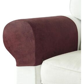 FUANGUI Stretch Couch Arm Covers Set of 2, Sofa Arm Chair Covers Slipcovers Protectors Anti-Slip Armrest Covers for Recliner and Armchairs, Pet Proof in Saudi Arabia