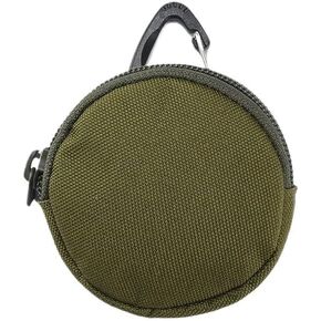 Zipper Sports Outdoor Headphone Bag Hanging Bag Key Bag Round Mini Coin Purse(Beige) in Saudi Arabia