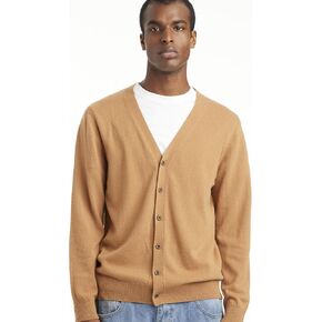 Daily Men’s V-Neck Cardigan – Essential Line, 90% Wool 10% Cashmere Button-Down Sweater, Lightweight Classic Knit in Saudi Arabia