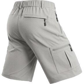 Men's Hiking Cargo Golf Hybrid Shorts 9" Lightweight Quick Dry 5 Zipper Pockets Outdoor Casual Active Shorts in Saudi Arabia