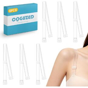 CoguZed 3 Pairs Clear Adjustable Bra Straps, Invisible Non-Slip Transparent Replacement Shoulder Straps for Strapless Dresses, Tops & Formal Wear in Saudi Arabia