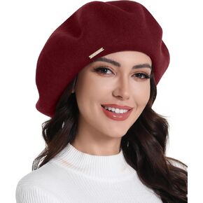 Super Large Brim Wool Beret Hat for Women - 90% Wool Oversized Classic French Berets Solid Color Painter's Hat in Saudi Arabia