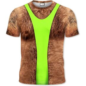Novelty Print T-Shirt, Eye Catching Graphic Design, Short Sleeve, Funny Party, Multicolor, Crew Neck in Saudi Arabia