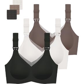 Gailife 3 Pack Nursing Bras for Breastfeeding Seamless V Neck Mesh Maternity Bra Comfort Pregnancy Sleep Bralette in Saudi Arabia