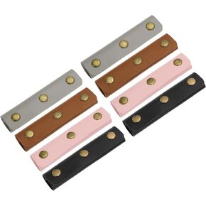 uxcell 8Pcs Handbag Handle Wrap Cover, PU Leather Luggage Handle Grip Protector Purse Strap Pad for Tote Bag Suitcase Travel Bag, Light Grey/Black/Pink/Light Brown in Saudi Arabia
