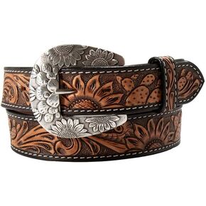 Angel Ranch Western Belt Womens Sunflowers Cactuses Brown D140011202 in Kuwait