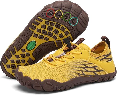 SAGUARO Kids Water Shoes Quick Dry Wide Toe Box Barefoot Shoes Non-Slip Five Toe Beach Pool Swim Surf Aqua Shoes in Kuwait
