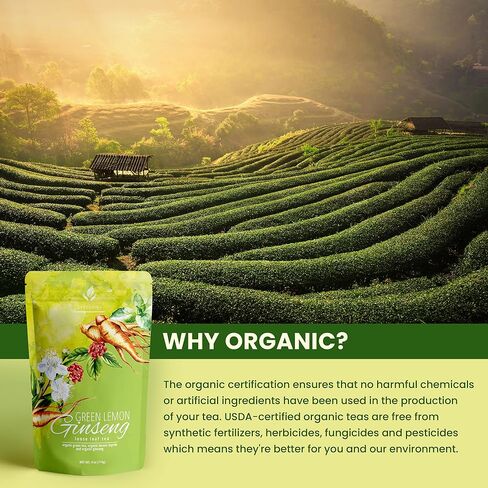 Gardenika Organic Green Loose Leaf Tea with Tulsi, Cloves and Cinnamon – Kosher, No Natural or Artificial Flavors – 4 oz (Ginseng Green) in Kuwait