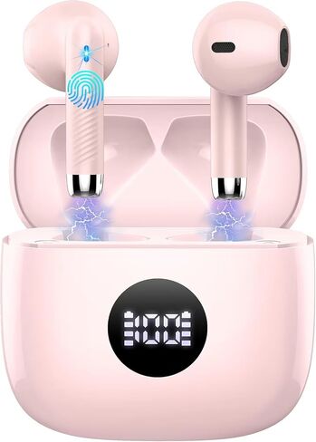 Jxrev Wireless Earbuds, Bluetooth 5.4 Earbuds Stereo Bass, Ear Buds for Android iOS in Kuwait