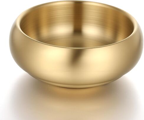 4 Inch Gold Decorative Bowl, Stainless Steel Key Bowl & Catch All Tray, Small Decorative Bowls for Entryway Table, Versatile Home Decor & Jewelry Organizer for Office, Bathroom Vanity (Gold) in Kuwait