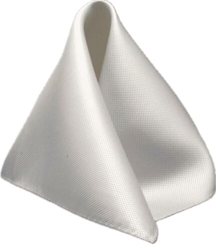 Royal Silk Deluxe White Silk Jacquard Pocket Square Premium 34-Momme, 6-Ply Silk - 100% Silk in Saudi Arabia