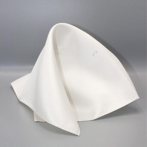 Royal Silk Deluxe White Silk Jacquard Pocket Square Premium 34-Momme, 6-Ply Silk - 100% Silk in Saudi Arabia