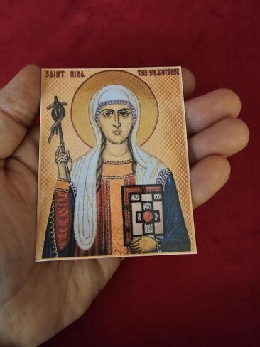Saint Nina Laminated Orthodox Prayer Card Pack Of 10 in Saudi Arabia
