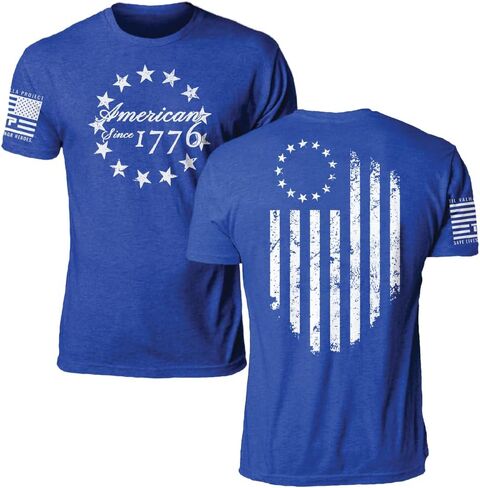 Til Valhalla Project Betsy Ross Graphic Tee, Veteran Owned & Operated, Proudly Printed in The USA in Saudi Arabia