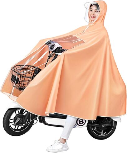 Focket Rain Poncho, PVC All Round Protection Rain Ponchos for Adults with Universal Fit for Bike Electric Scooter Cycling in Kuwait