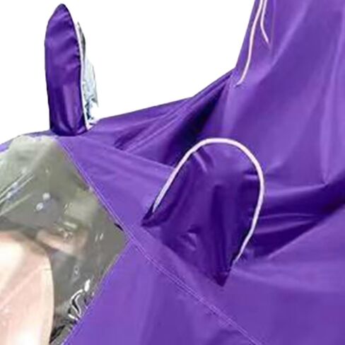 Motorcycle Poncho Oxford Cloth Raincoat for Cycling Riding Rainwear with Hat for Outdoor, Durable Portable Cape for Rider and Passenger (Purple) in Kuwait