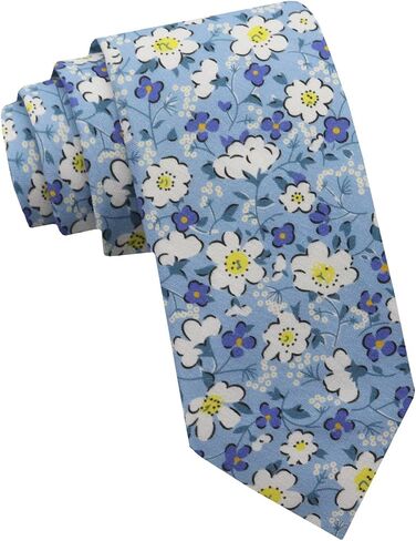 Floral Cotton Boys Tie, 2.36" Self-Tied Skinny Ties Girls Boys' Necktie for School Uniform Wedding Graduation Daily in Kuwait