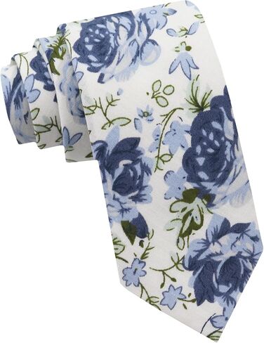 Floral Cotton Boys Tie, 2.36" Self-Tied Skinny Ties Girls Boys' Necktie for School Uniform Wedding Graduation Daily in Kuwait