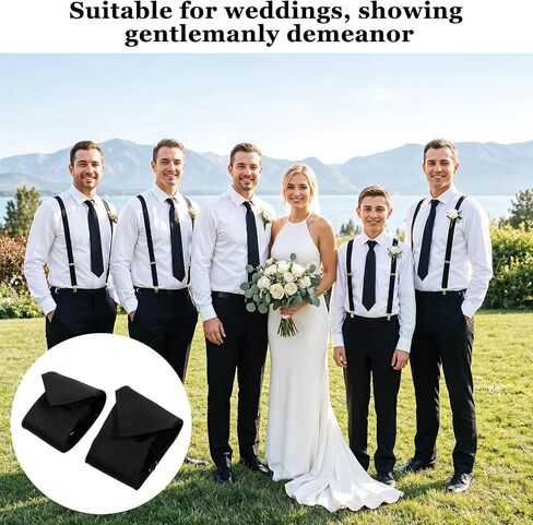 Boys Pre-Tied Necktie 2 Pack – Adjustable Kids Tie for Wedding, Graduation & School Uniform, Solid Black Formal Necktie for Boys, Teens & Men, Comfortable Hook & Loop Closure in Kuwait