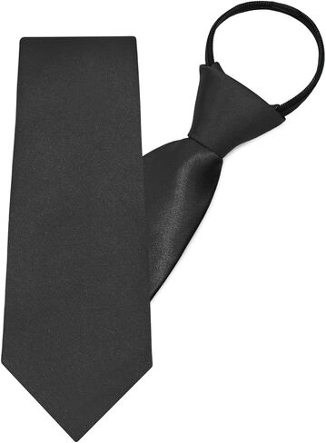 Zipper Ties for Boys Girls, Pre-tied Adjustable Boys Tie Kid's Necktie for Graduation School Uniform Wedding Casual in Kuwait