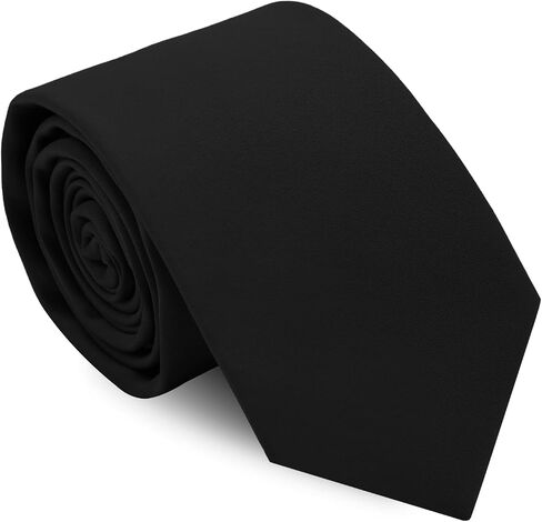 Mantieqingway Boys Tie Black Ties for Boy Solod Color Self Tie Kid Ties for School Wedding Graduation in Kuwait