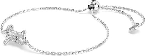 Swarovski Lifelong bracelet, Pavé, Bow, White, Rhodium plated in Saudi Arabia