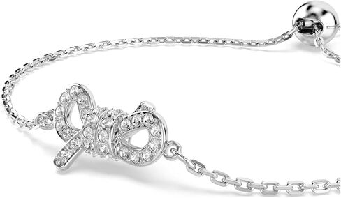 Swarovski Lifelong bracelet, Pavé, Bow, White, Rhodium plated in Saudi Arabia