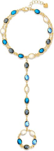 Dainty Gold Hand Chain Bracelets for Women Waterproof,14K Gold Plated Ring Bracelet Hand Chain Set, Adjustable Non Tarnish Hand Chain Stackable Cubic Zirconia Bracelet Summer Fashion Jewelry Gifts in Saudi Arabia