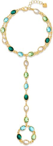 Dainty Gold Hand Chain Bracelets for Women Waterproof,14K Gold Plated Ring Bracelet Hand Chain Set, Adjustable Non Tarnish Hand Chain Stackable Cubic Zirconia Bracelet Summer Fashion Jewelry Gifts in Saudi Arabia