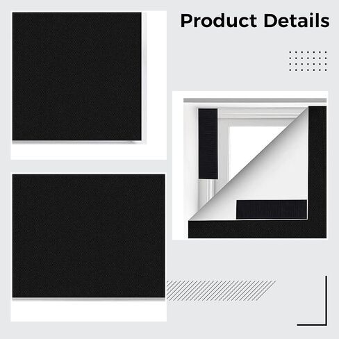Blackout Curtains 59 x 118.1 in / 150 x 300 cm, DIY Cuttable Portable Blackout Window Cover Fabric with Silver Reflective Layer, No Drill Window Shades for Travel, Balcony, Bedroom in Kuwait