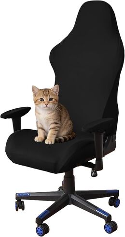 Gaming Chair Cover, Stretch Computer Game Chair Seat Cover Office Chair Covers Gamer Seat Protector (Black) in Saudi Arabia