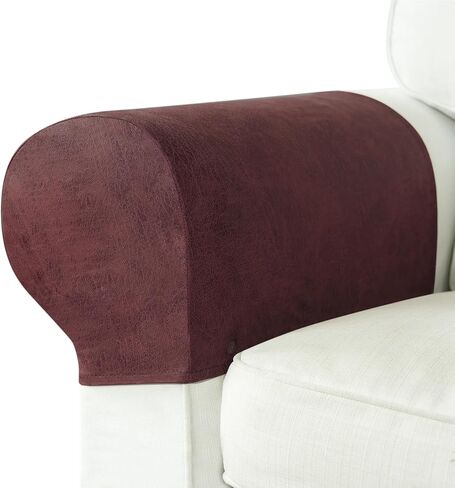 FUANGUI Stretch Couch Arm Covers Set of 2, Sofa Arm Chair Covers Slipcovers Protectors Anti-Slip Armrest Covers for Recliner and Armchairs, Pet Proof in Saudi Arabia