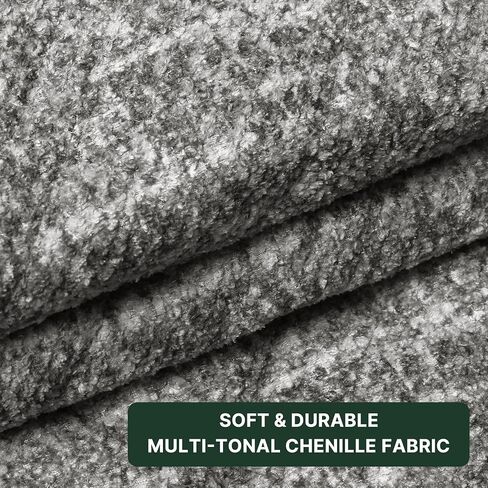 H.VERSAILTEX Chenille Couch Cover for Dogs Washable Soft Chair Armchair Covers Sectional Sofa Cover Non-Slip Thick Couch Furniture Protector Dog Pet Bed Covers(Gray, 28" x 47") in Kuwait