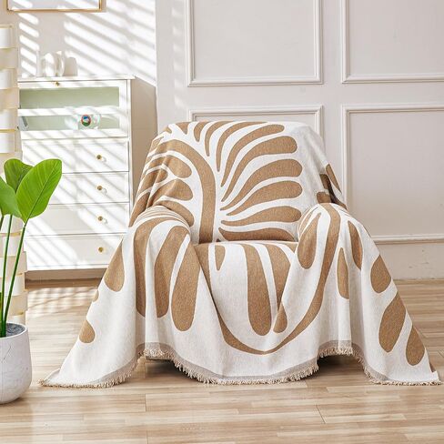 Armchair Couch Cover for Dogs 1 Cushion, Washable Recliner Covers Sofa Protector, Oversized Single Chair Cover, Accent Chair Couch Slipcovers, Pet Couch Cover Blanket,Floral Coffee, 71"x91" in Kuwait