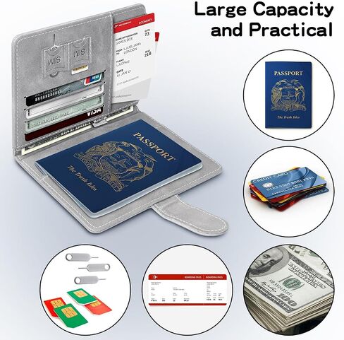 Bling Passport Holder for Travel Women Rhinestones Passport Book Holder Boarding Pass Set (White) in Saudi Arabia