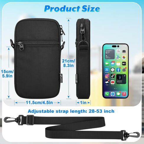 Small Crossbody Bag with RFID Blocking Pocket, Travel Passport Holder Mini Sling Bag with Adjustable Strap, Messenger Crossbody Purse for Women Men in Kuwait