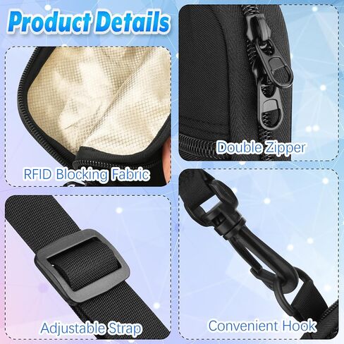 Small Crossbody Bag with RFID Blocking Pocket, Travel Passport Holder Mini Sling Bag with Adjustable Strap, Messenger Crossbody Purse for Women Men in Kuwait